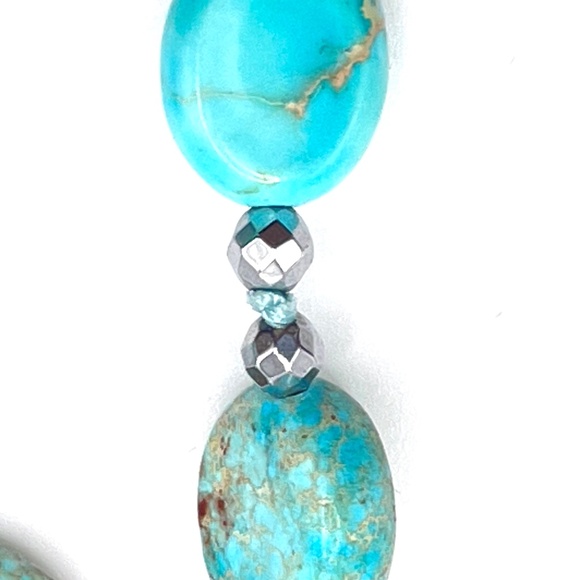 Iris & Lily London Sterling Silver Hematite Jasper Beaded Pendant Necklace New - Picture 5 of 9